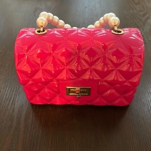 Hot pink gorgeous ladies hand bag
